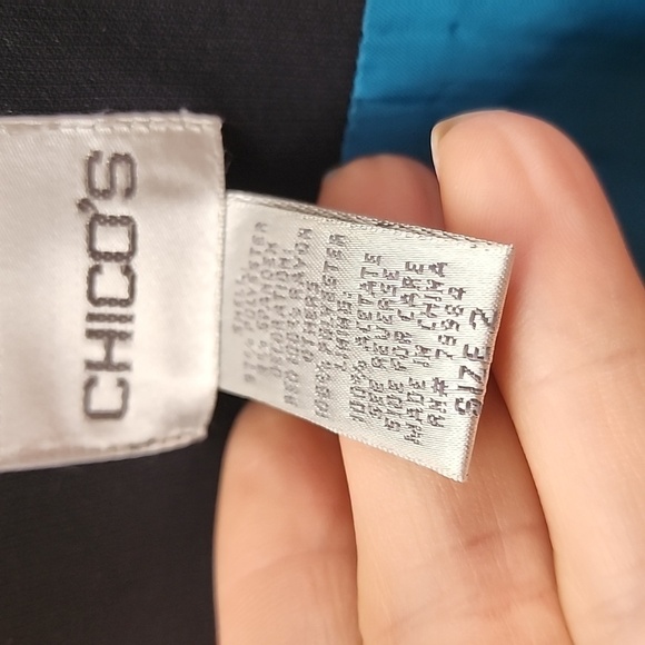 Chico's Womens Size 2 Multicolor Patchwork Vest - Picture 3 of 6